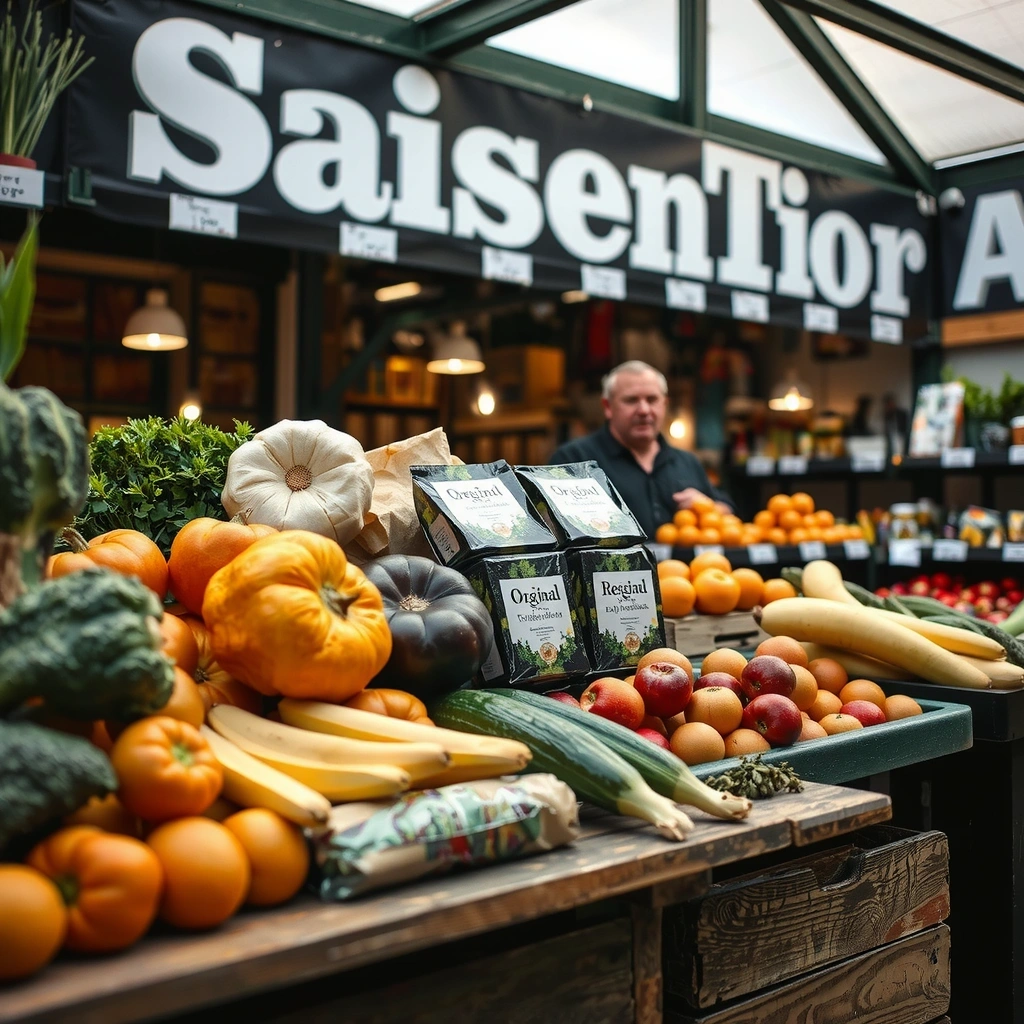 Saisonale Lebensmittel am Markt
